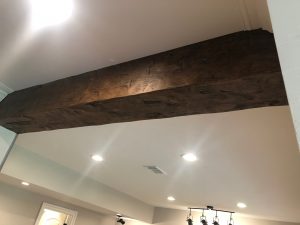 Hand hewn Amish made wood beam