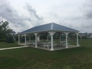 20x40 white vinyl traditional pavilion