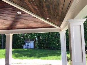 White PVC ridge trim and crown molding